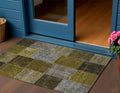 3 X 5 Brown Gold And Taupe Patchwork Washable Indoor Outdoor Area Rug