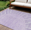 8 X 10 Lavender And Purple Abstract Washable Indoor Outdoor Area Rug