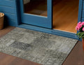 3 X 5 Taupe Brown And Charcoal Patchwork Washable Indoor Outdoor Area Rug
