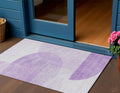 3 X 5 Purple And Lavender Geometric Washable Indoor Outdoor Area Rug