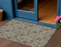 3 X 5 Brown Beige And Chocolate Floral Washable Indoor Outdoor Area Rug