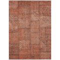 10 X 14 Salmon Copper And Gray Patchwork Washable Indoor Outdoor Area Rug