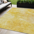 5 X 8 Gold And Yellow Nautical Washable Indoor Outdoor Area Rug