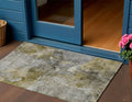 3 X 5 Taupe Brown And Gray Abstract Washable Indoor Outdoor Area Rug