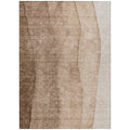 10 X 14 Brown And Beige Ombre Washable Indoor Outdoor Area Rug