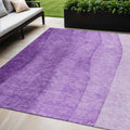 5 X 8 Purple And Lavender Ombre Washable Indoor Outdoor Area Rug