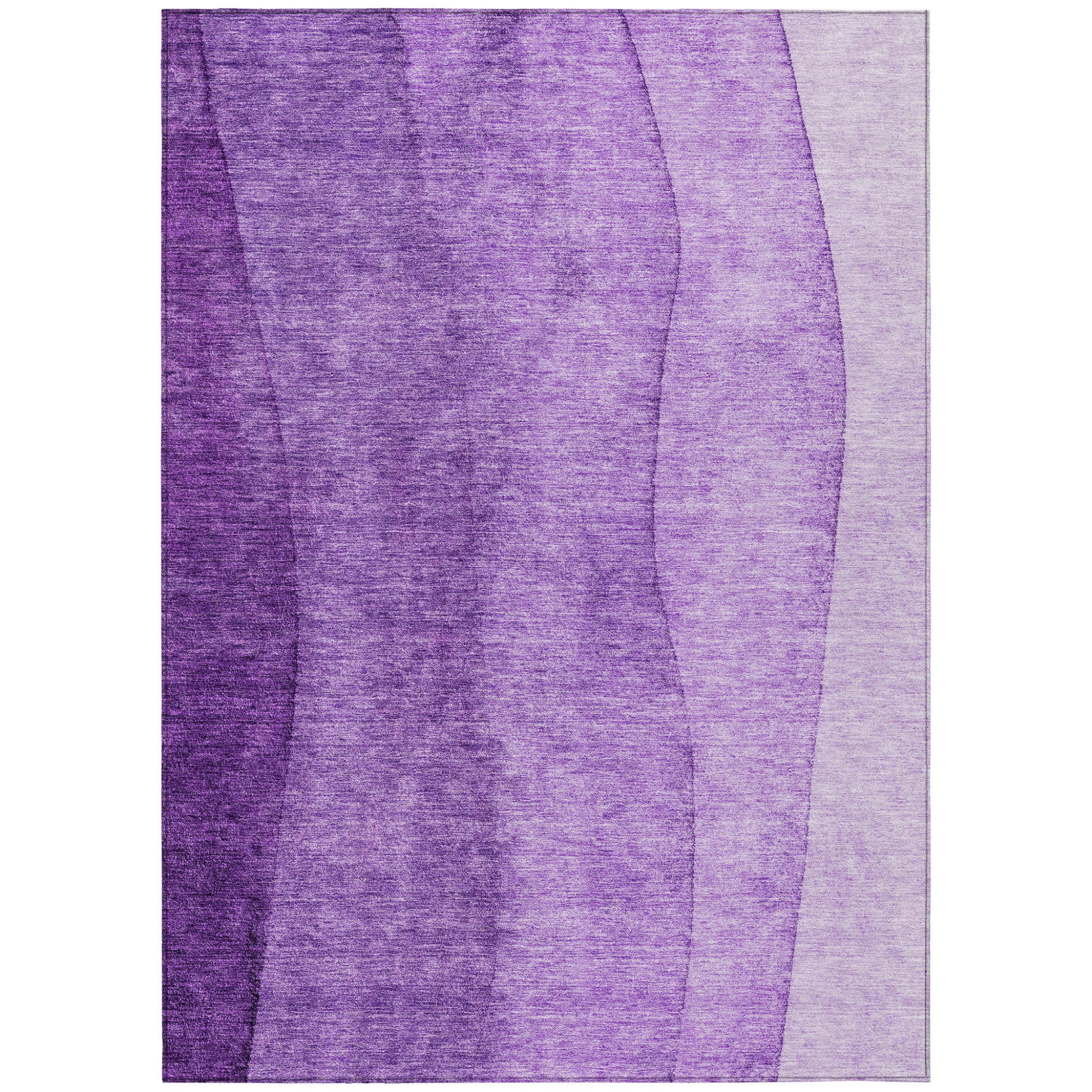 10 X 14 Purple And Lavender Ombre Washable Indoor Outdoor Area Rug