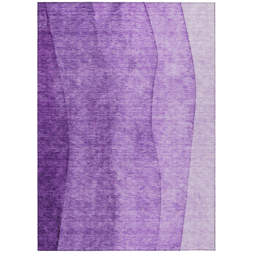 10 X 14 Purple And Lavender Ombre Washable Indoor Outdoor Area Rug