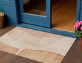 3 X 5 Terra Cotta Orange And Copper Abstract Washable Indoor Outdoor Area Rug