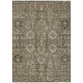 9 X 12 Brown Gray And Charcoal Oriental Washable Indoor Outdoor Area Rug