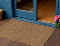 3 X 5 Copper Beige And Taupe Floral Washable Indoor Outdoor Area Rug