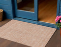 3 X 5 Copper And Beige Floral Washable Indoor Outdoor Area Rug