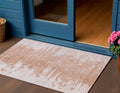 3 X 5 Terra Cotta Salmon And Copper Abstract Washable Indoor Outdoor Area Rug