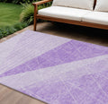 8 X 10 Lavender And Purple Geometric Washable Indoor Outdoor Area Rug