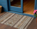 3 X 5 Chocolate And Gray Southwestern Washable Indoor Outdoor Area Rug