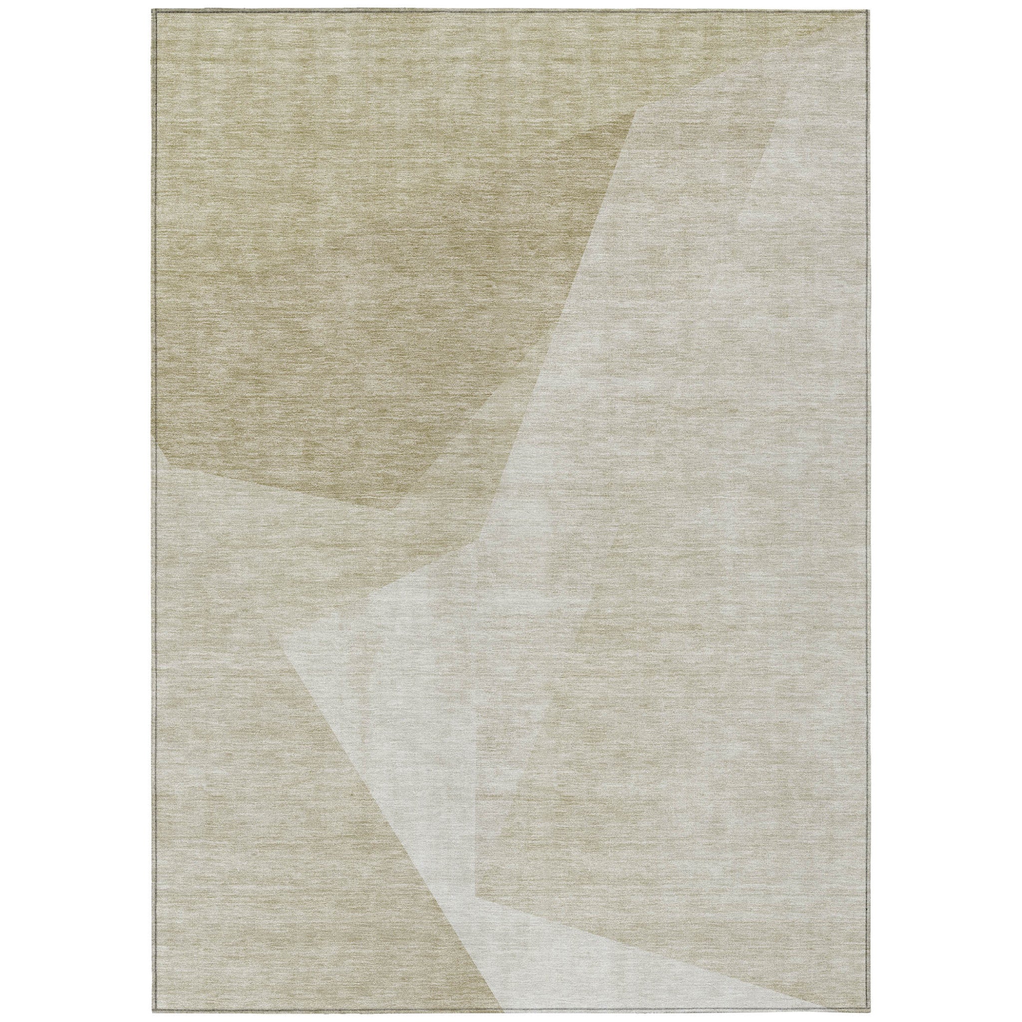 3 X 5 Beige Khaki And Taupe Abstract Washable Indoor Outdoor Area Rug