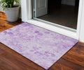 3 X 5 Lavender And Purple Floral Washable Indoor Outdoor Area Rug