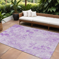 10 X 14 Lavender And Purple Floral Washable Indoor Outdoor Area Rug