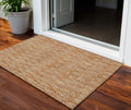 3 X 5 Terra Cotta Copper And Beige Geometric Washable Indoor Outdoor Area Rug