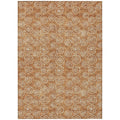 10 X 14 Terra Cotta Copper And Beige Geometric Washable Indoor Outdoor Area Rug