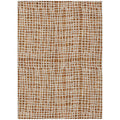 10 X 14 Orange Beige And Copper Striped Washable Indoor Outdoor Area Rug