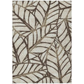 8 X 10 Chocolate And Beige Floral Washable Indoor Outdoor Area Rug