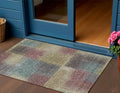3 X 5 Beige Mauve And Brown Abstract Washable Indoor Outdoor Area Rug