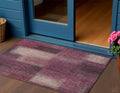 3 X 5 Plum Mauve And Beige Abstract Washable Indoor Outdoor Area Rug