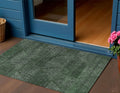 3 X 5 Fern Green And Emerald Geometric Washable Indoor Outdoor Area Rug