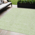 5 X 8 Artichoke Green And Mint Green Floral Washable Indoor Outdoor Area Rug