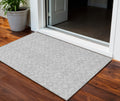 3 X 5 Silver And Gray Medallion Washable Indoor Outdoor Area Rug
