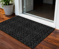 3 X 5 Gray And Charcoal Medallion Washable Indoor Outdoor Area Rug