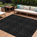 8 X 10 Gray And Charcoal Medallion Washable Indoor Outdoor Area Rug