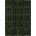 3 X 5 Olive Green And Green Medallion Washable Indoor Outdoor Area Rug