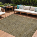 9 X 12 Brown And Beige Southwestern Washable Indoor Outdoor Area Rug