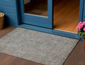 3 X 5 Gray And Silver Southwestern Washable Indoor Outdoor Area Rug