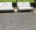 8 X 10 Gray And Silver Southwestern Washable Indoor Outdoor Area Rug