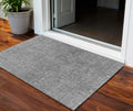 3 X 5 Gray And Charcoal Southwestern Washable Indoor Outdoor Area Rug