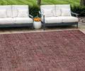 8 X 10 Orange And Copper Southwestern Washable Indoor Outdoor Area Rug
