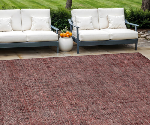 10 X 14 Orange And Copper Southwestern Washable Indoor Outdoor Area Rug