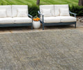 9 X 12 Taupe Gray And Beige Southwestern Washable Indoor Outdoor Area Rug