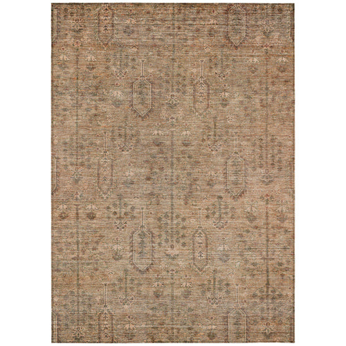 3 X 5 Terra Cotta And Copper Southwestern Washable Indoor Outdoor Area Rug