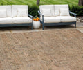 8 X 10 Terra Cotta And Copper Southwestern Washable Indoor Outdoor Area Rug