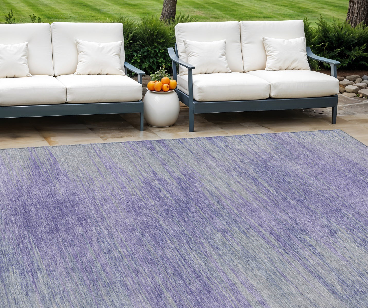10 X 14 Plum And Purple Abstract Washable Indoor Outdoor Area Rug