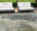 8 X 10 Sage Beige And Brown Abstract Washable Indoor Outdoor Area Rug