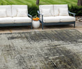 9 X 12 Taupe Beige And Olive Green Abstract Washable Indoor Outdoor Area Rug