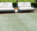 10 X 14 Artichoke Green And Green Abstract Washable Indoor Outdoor Area Rug