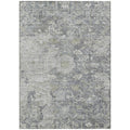 3 X 5 Gray Beige And Charcoal Oriental Washable Indoor Outdoor Area Rug