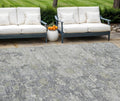 10 X 14 Gray Beige And Charcoal Oriental Washable Indoor Outdoor Area Rug