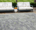 8 X 10 Plum Purple And Olive Green Oriental Washable Indoor Outdoor Area Rug